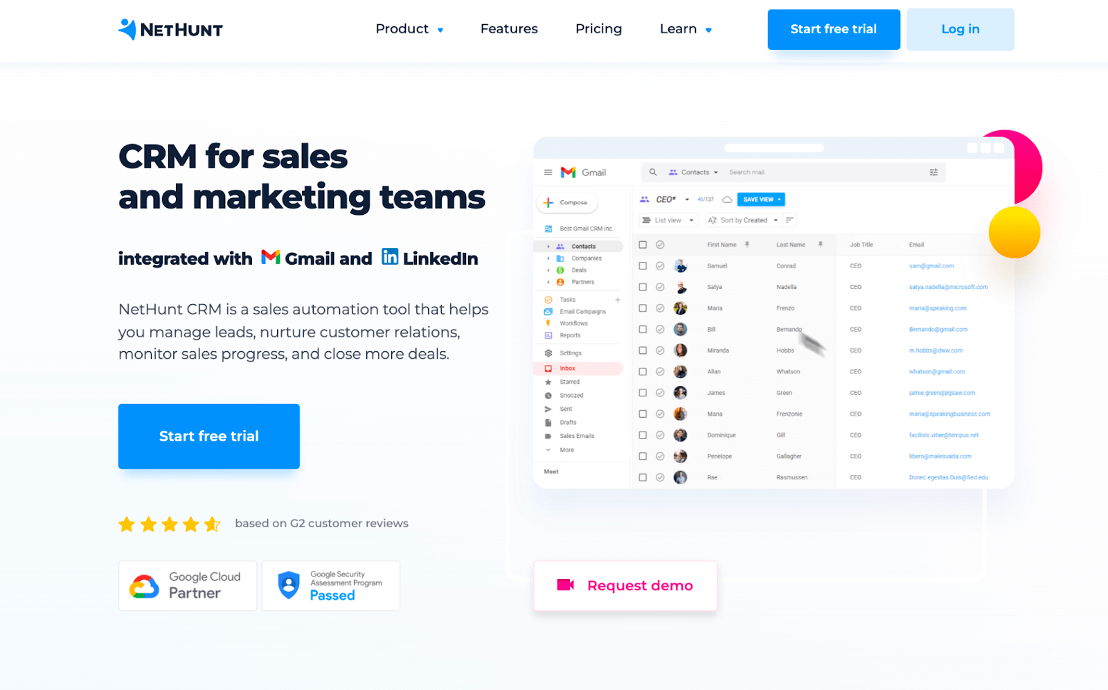 NetHunt CRM для SaaS