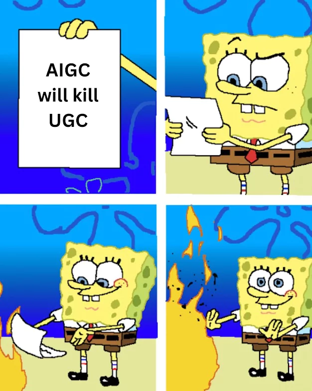 Meme de AIGC contra UGC