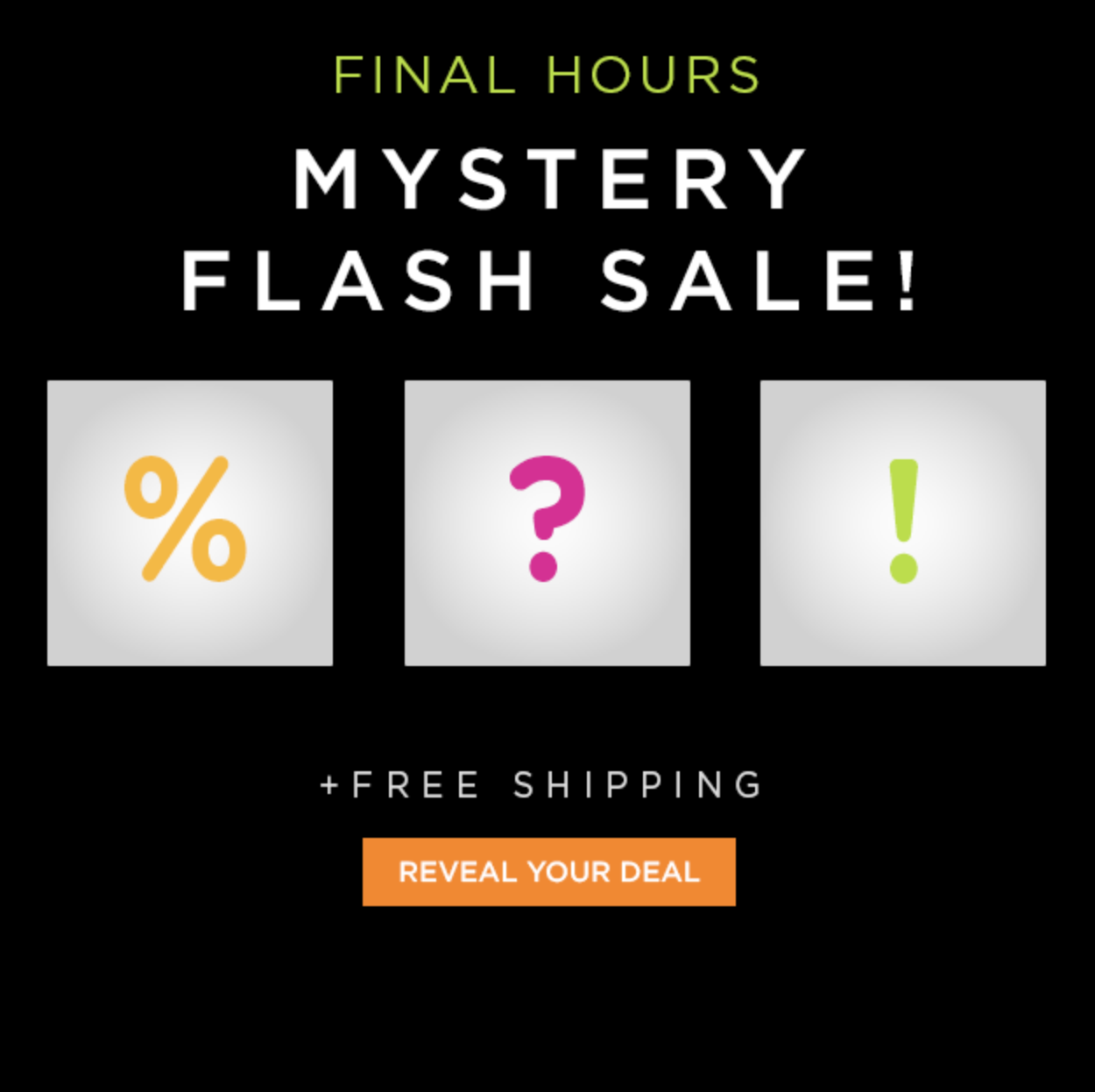 Mystery Cyber ​​Monday Sale