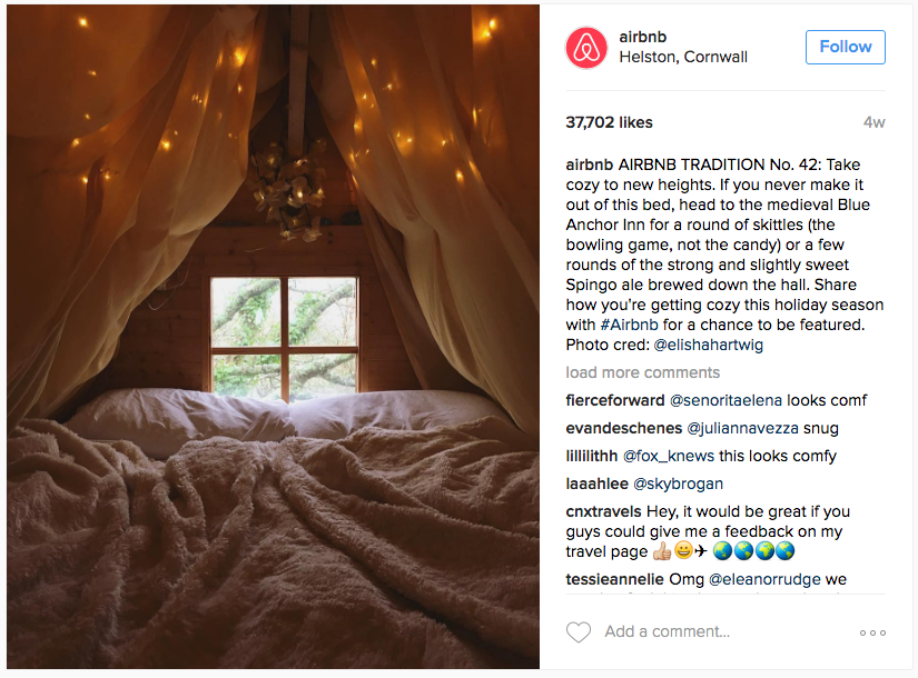 Campanha do Instagram do Airbnb