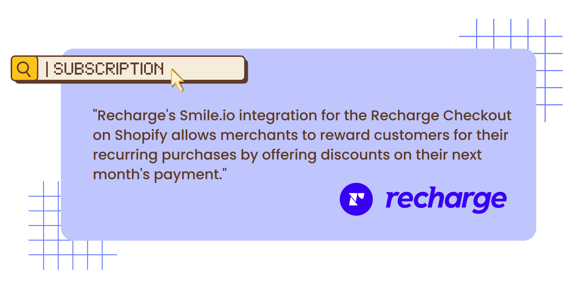 gráfico em uma cotação de recarga na integração de recarga e smile.io