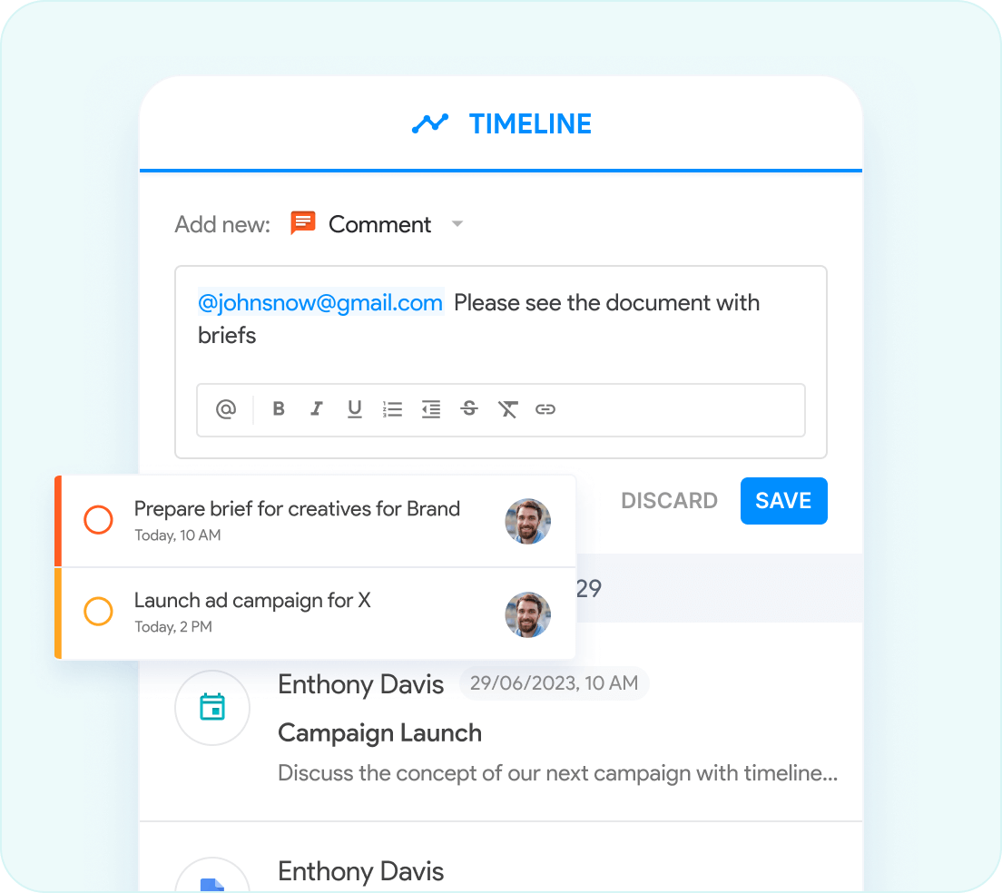 Création automatique de tâches et de notifications avec NetHunt CRM