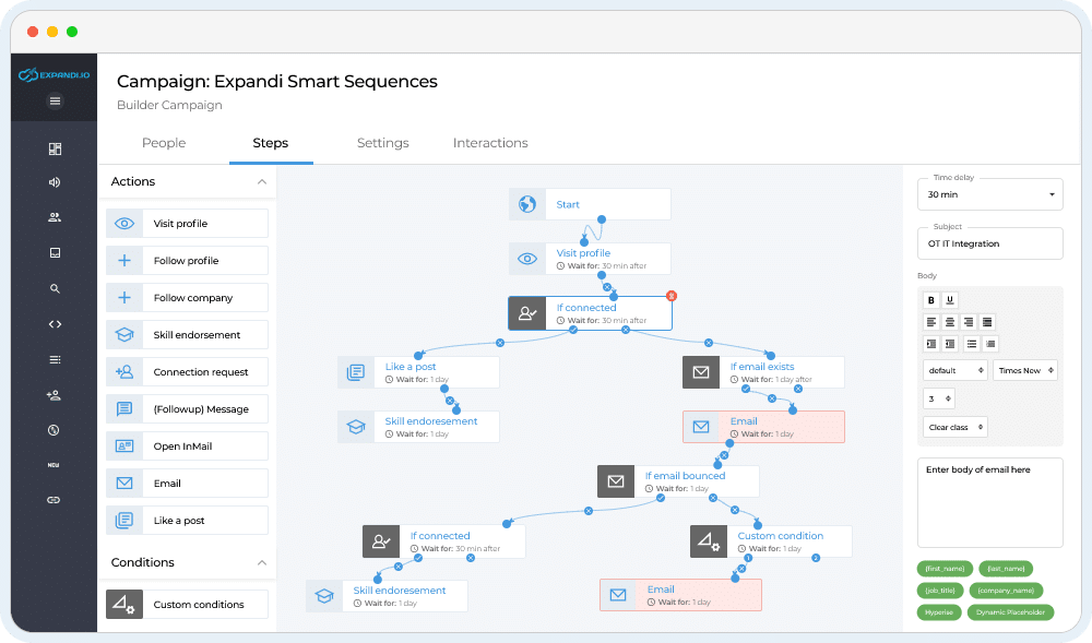 Expandi Interface Preview