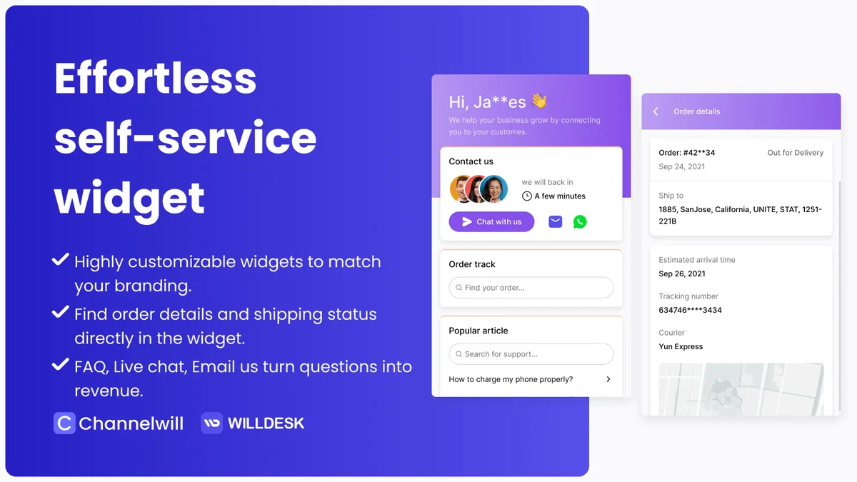 widget de chat ao vivo-shopify-willdesk