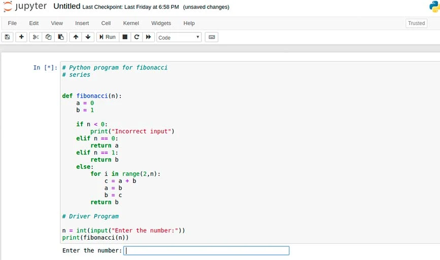 การใช้เซลล์ใน Jupyter: Code Cell