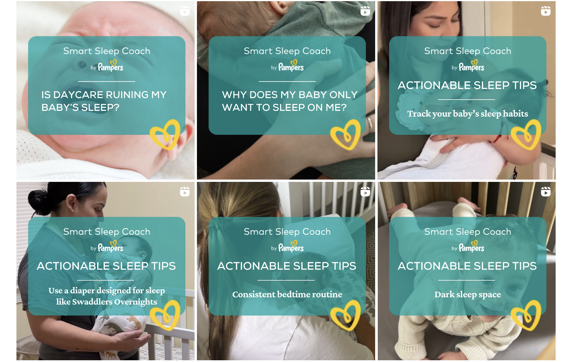 capture d'écran du compte Instagram de Pampers