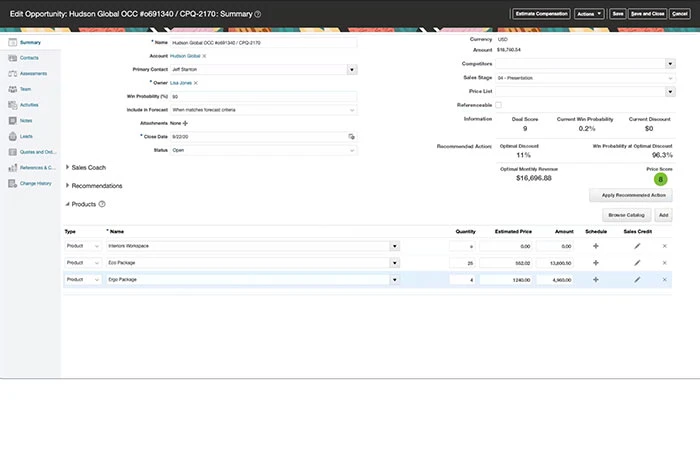 ซอฟต์แวร์ Oracle CPQ เป็นโซลูชันบนระบบคลาวด์