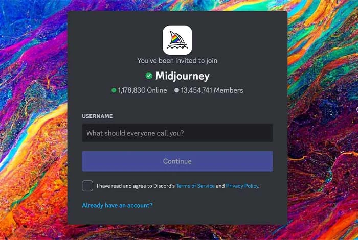 Midjourney AI でアカウントを作成する