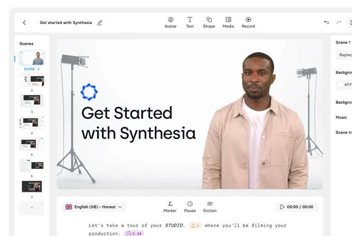 Synthesia es una de las alternativas a Pictory AI más populares