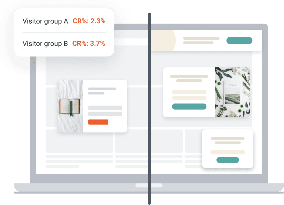 Pengujian A/B adalah fitur utama di OptiMonk