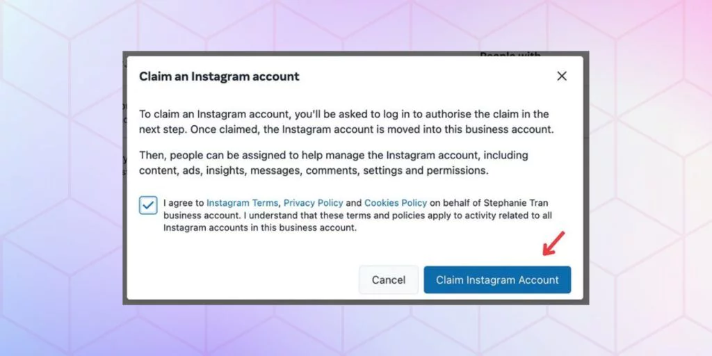 Instagramアカウントを要求する