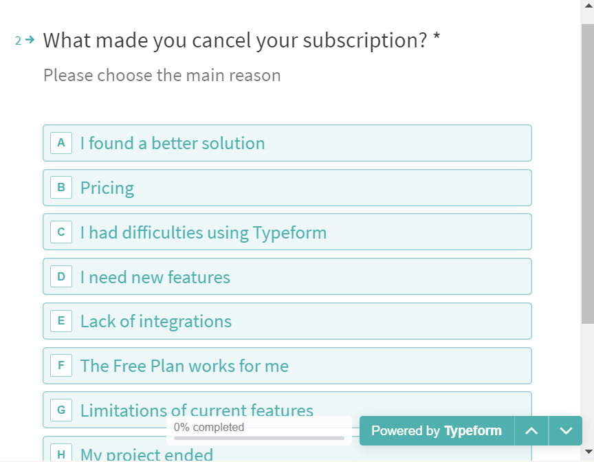 Typeform-Fragebogen