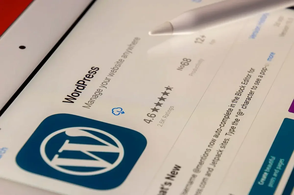 WordPress-App-auf-Tablet-Screenshot