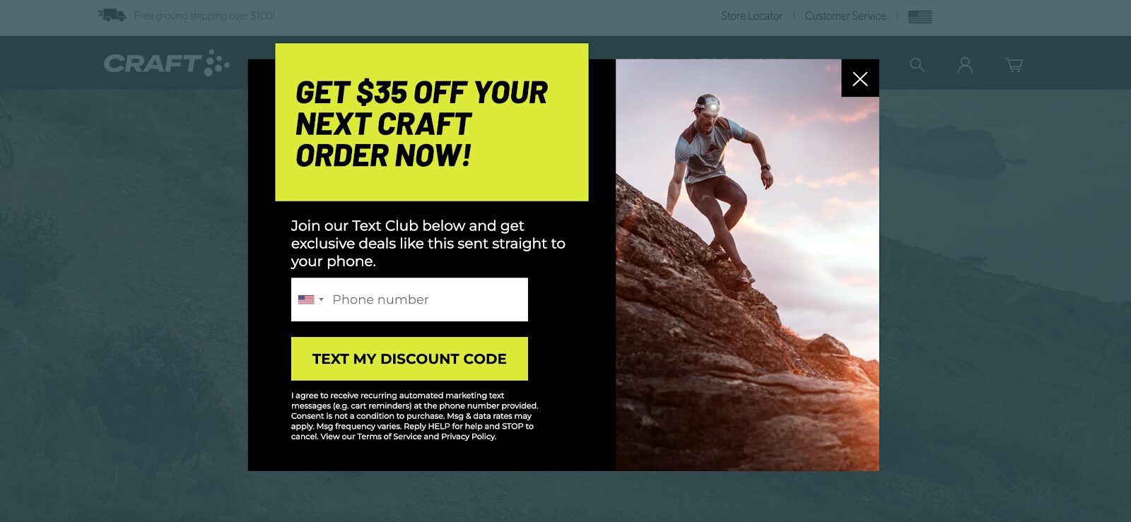 Craft Sportswear ha avuto un prezioso incentivo come scambio per gli opt-in via SMS