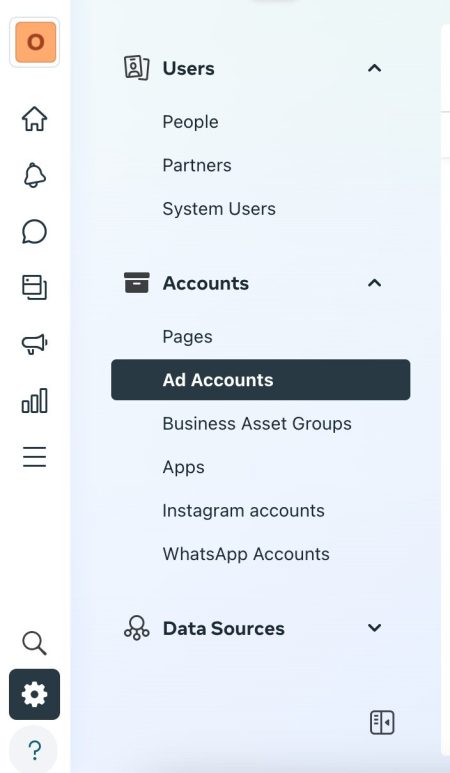 Now add your add your new account, by selecting creating a new add account.