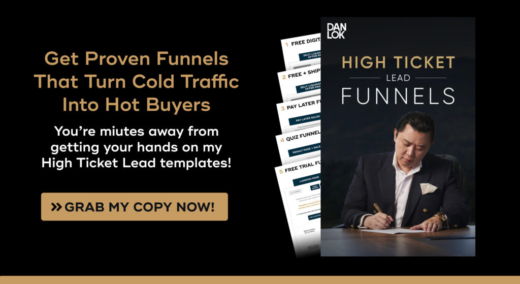 รูปภาพแสดงปกหนังสือ High Ticket Lead Funnels ของฉัน