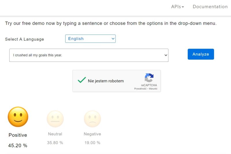 Sentiment analysis