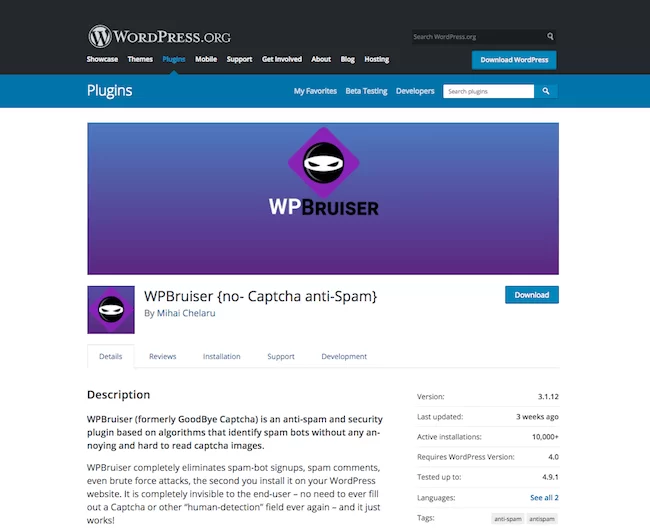 WPBuiser {no-Captcha anti-Spam}