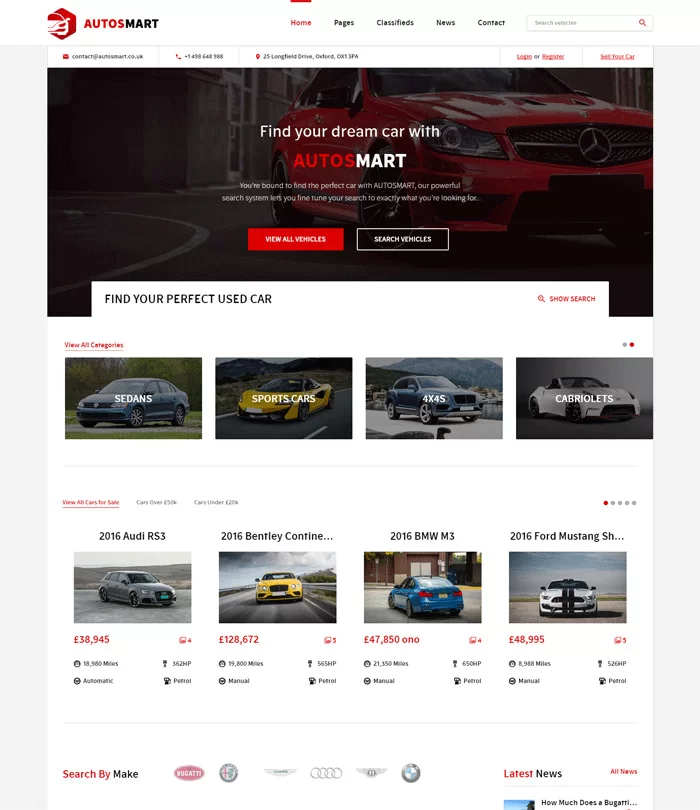 AutosMart WordPress 테마