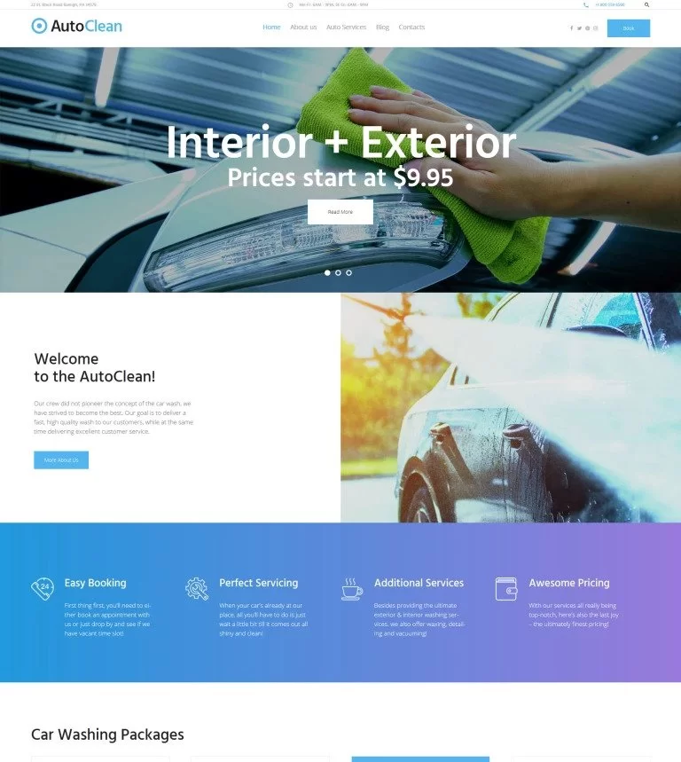 AutoClean WordPress 테마