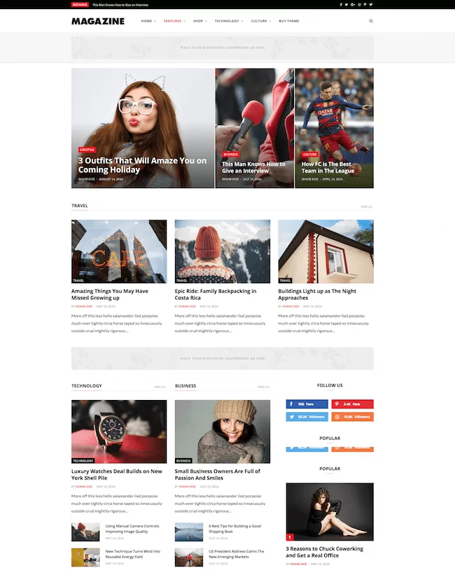 Тема блога WordPress для блога CheerUp