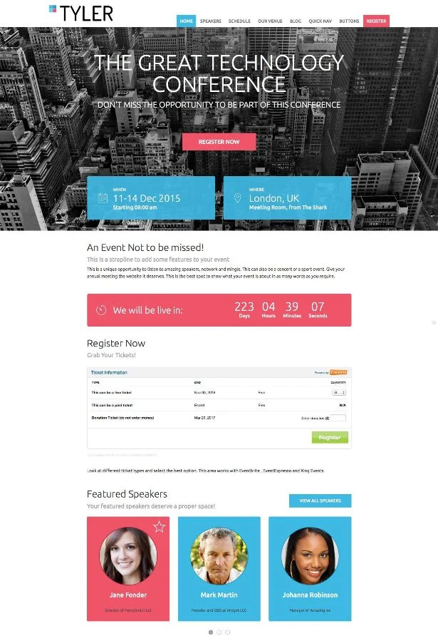 Tyler-events-premium-wordpress-theme