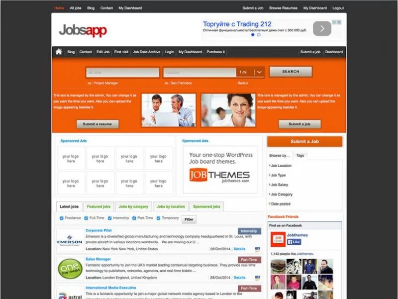 Motyw WordPress JobsApp