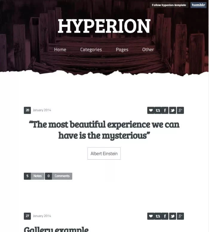 Hyperion motyw Tumblr