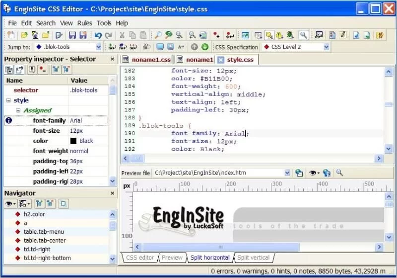 Edytor CSS EnginSite