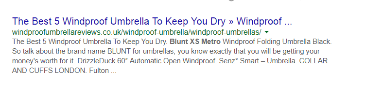 أفضل 5 أمثلة لعنوان URL مظلة Windproof