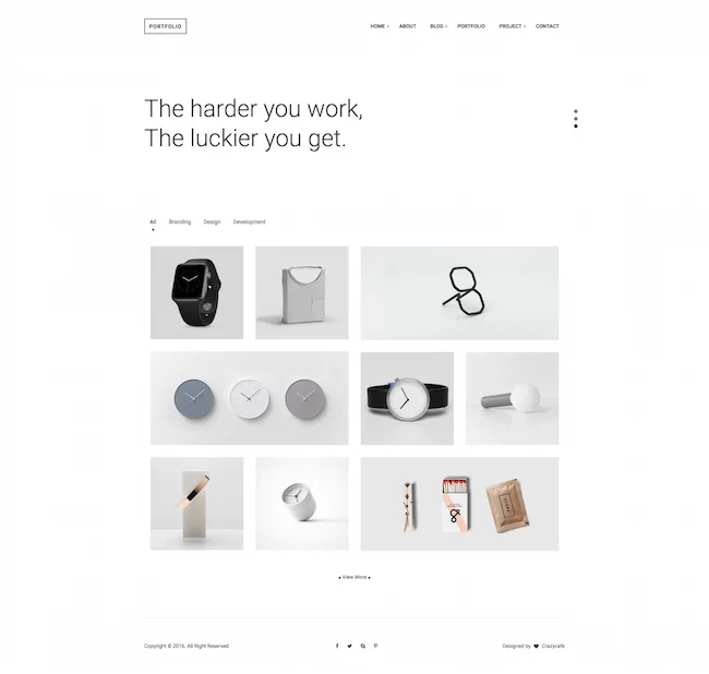 Minimalny szablon portfolio HTML5