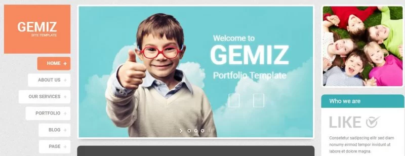 Szablon HTML portfolio Gemiz