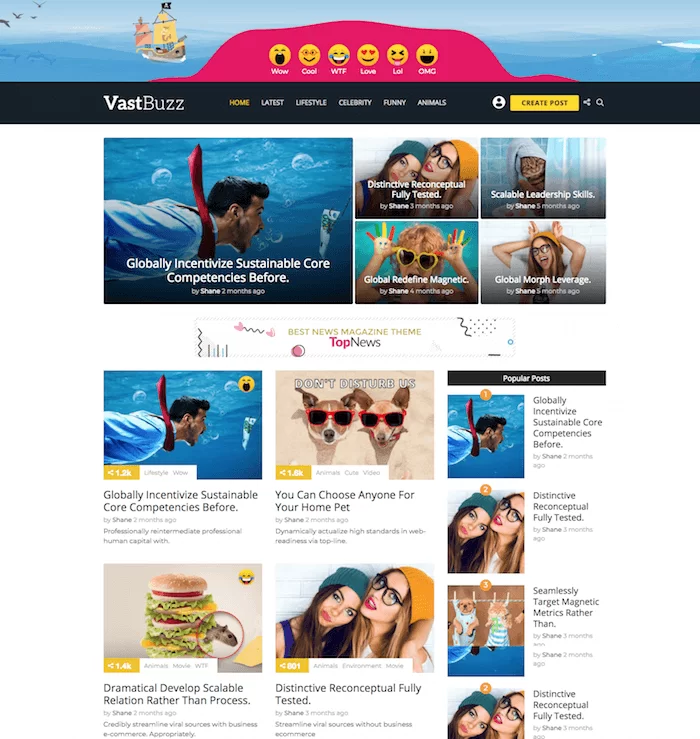 Vast Buzz Viral WordPress Theme