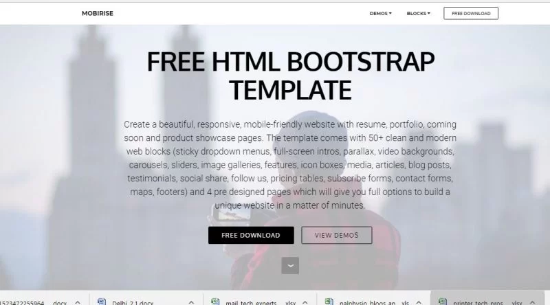 قالب Mobirise Bootstrap