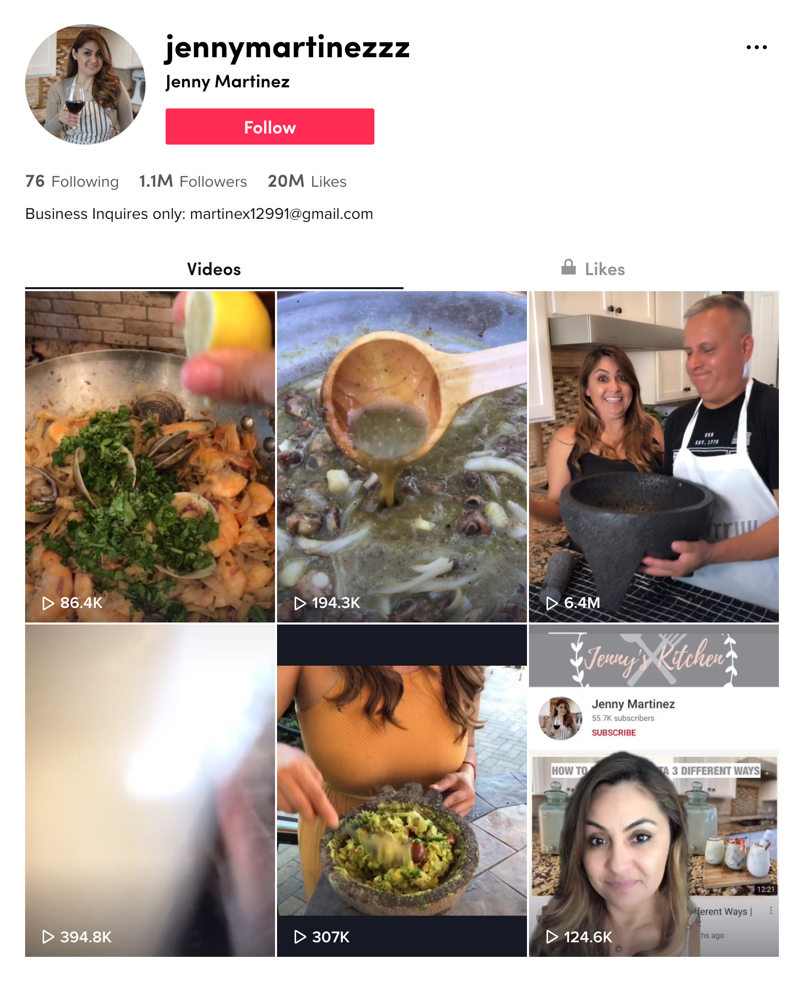 เจนนี่ มาร์ติเนซ TikTok Profile