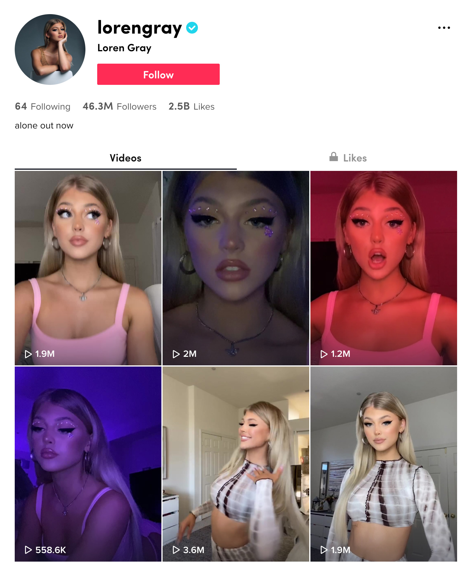 ลอเรน เกรย์ TikTok Profile