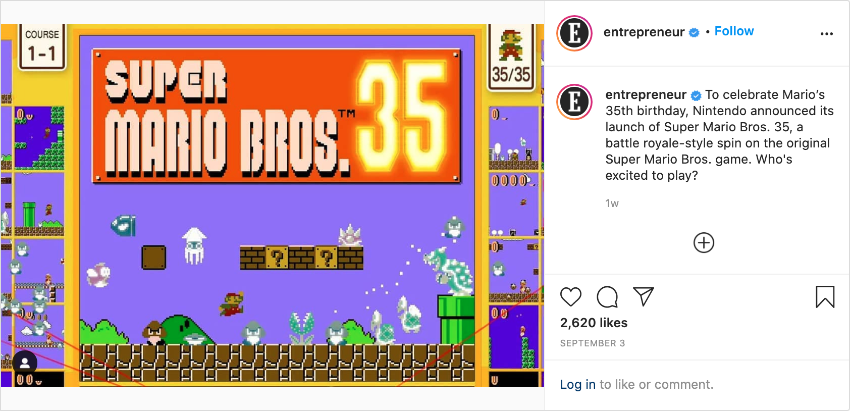 publication insta super mario