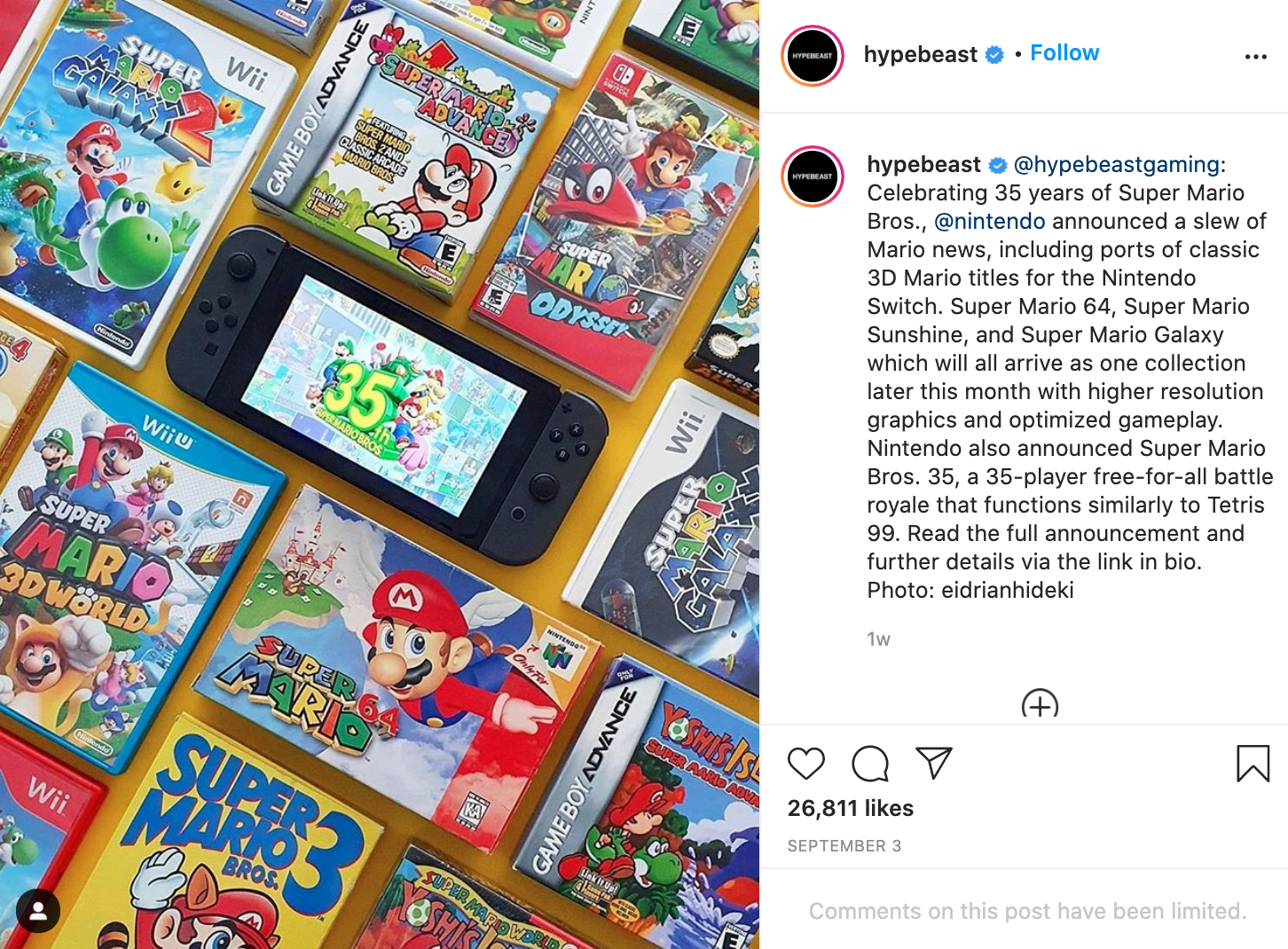 publication insta super mario