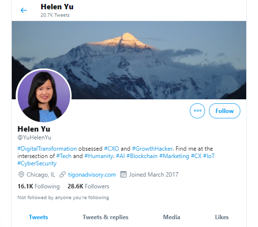 Helen Yu influenciadores de negócios e líderes de pensamento