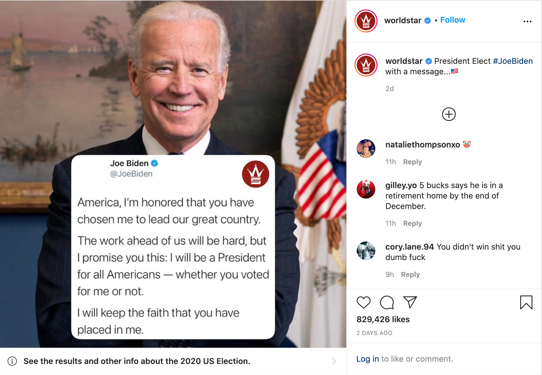 Joe Biden Insta Post 1