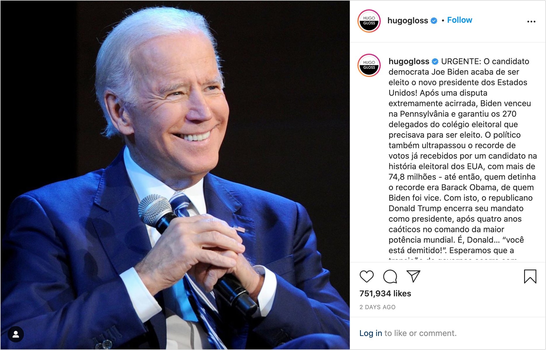 Joe Biden Insta Post 2