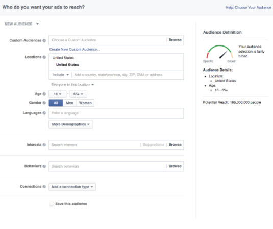 Pubblico degli annunci sui social media