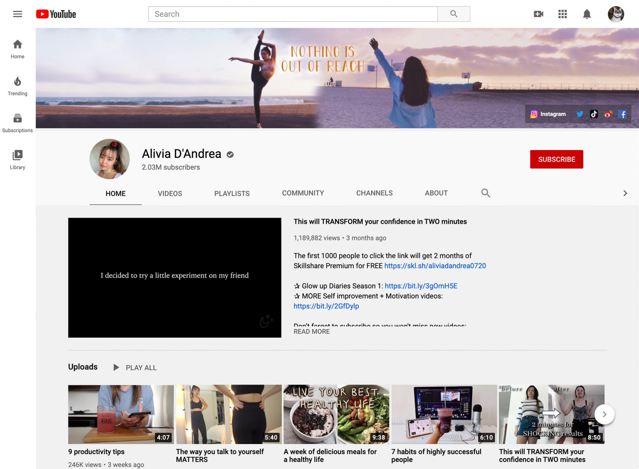 Alivia D'Andrea Youtube-Influencerin