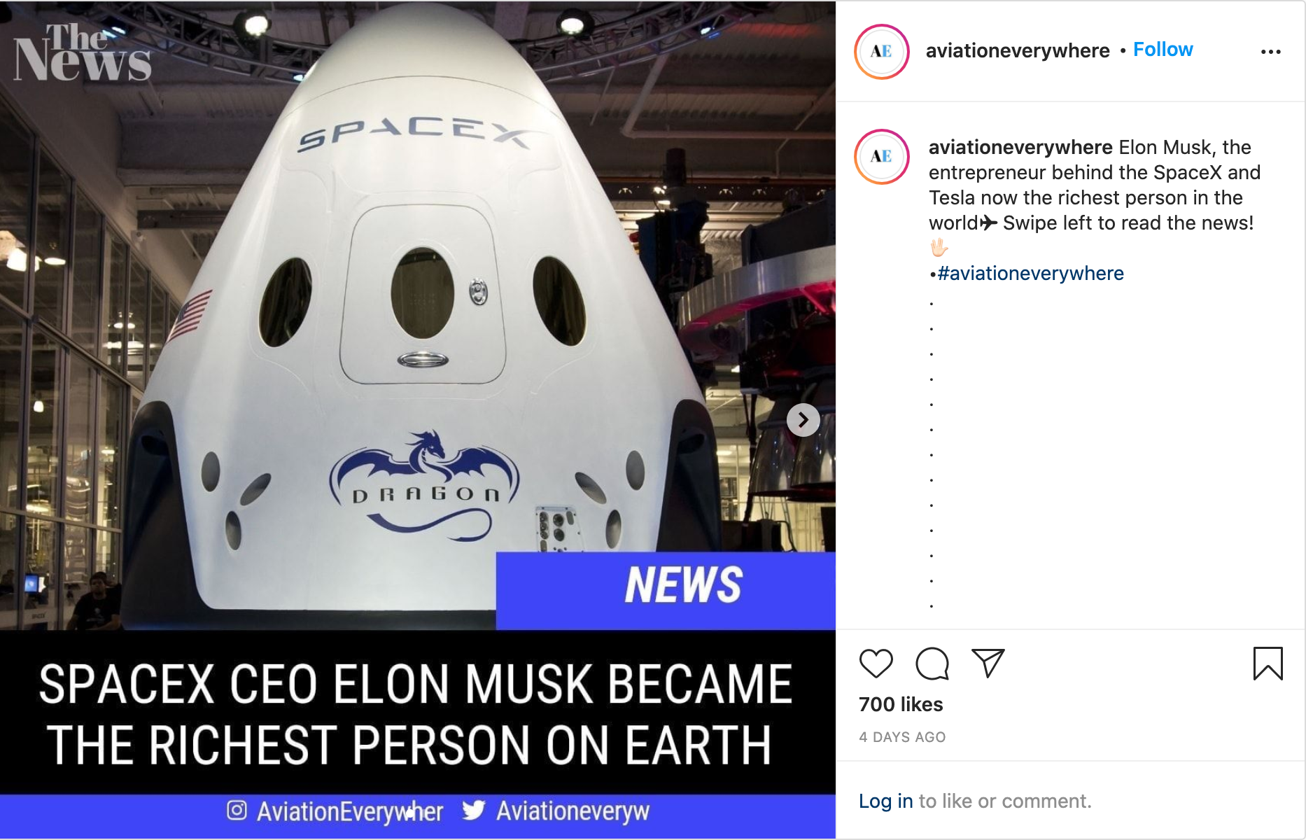 Postingan Insta SpaceX 3