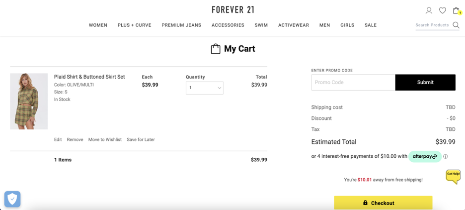 shopping cart page 05 - 8 Best Examples of Ecommerce Shopping Cart Page Designs