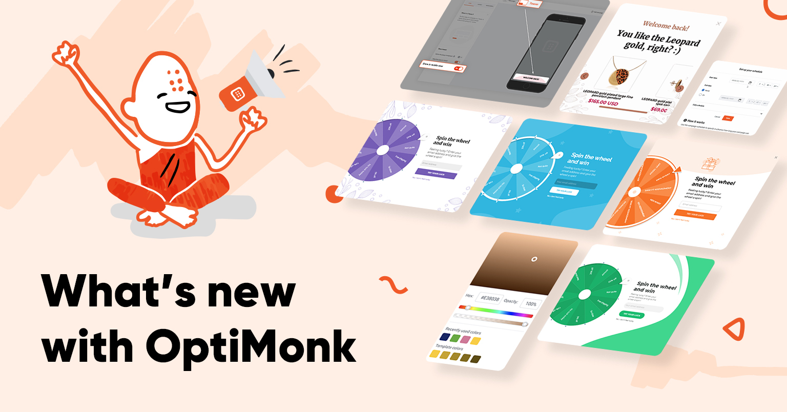 optimonk whatsnew v4 - 🆕 Recently used colors, Deactivate teaser in mobile view, New Lucky Wheels ➕ more