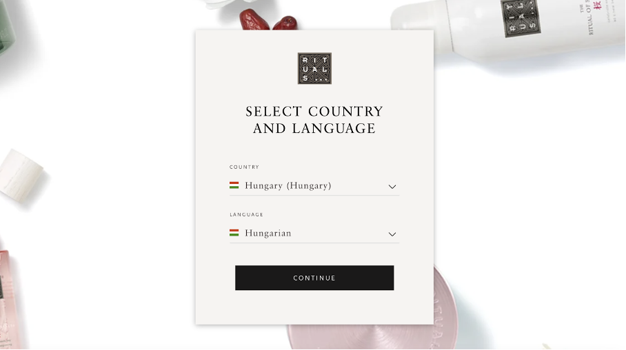 rituals country - Ecommerce Homepage Design Best Practices with 21 Examples