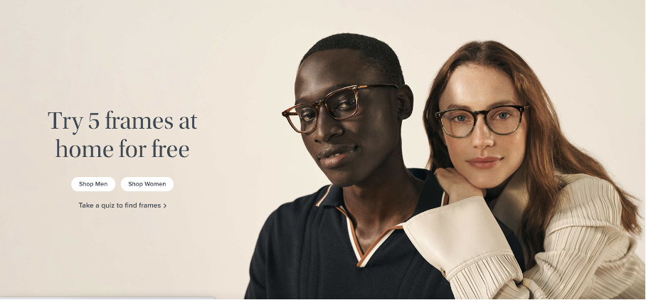 warby parker homepage - Ecommerce Homepage Design Best Practices with 21 Examples