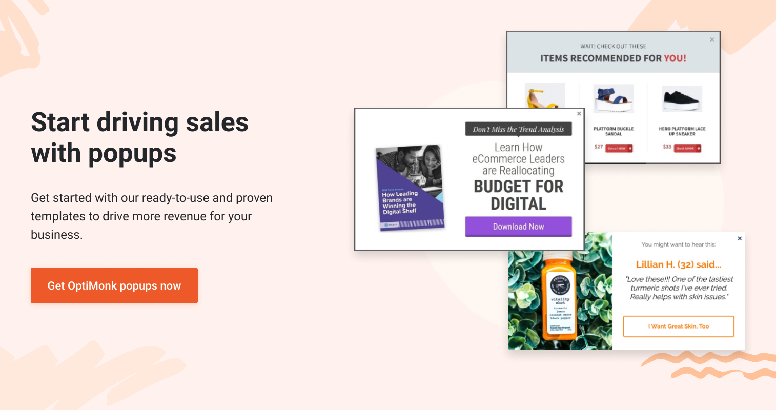 Driving sales banner - 8 Types of Popups Every Ecommerce Store Should Have