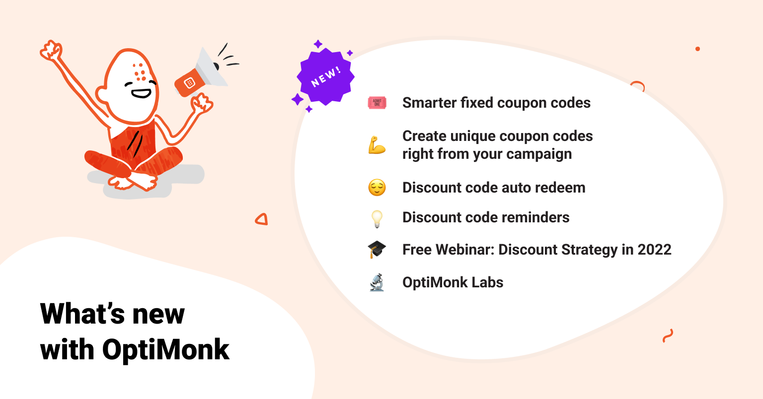 Whats new february 2 - Make the most of discount codes with our new features + debut of OM Labs